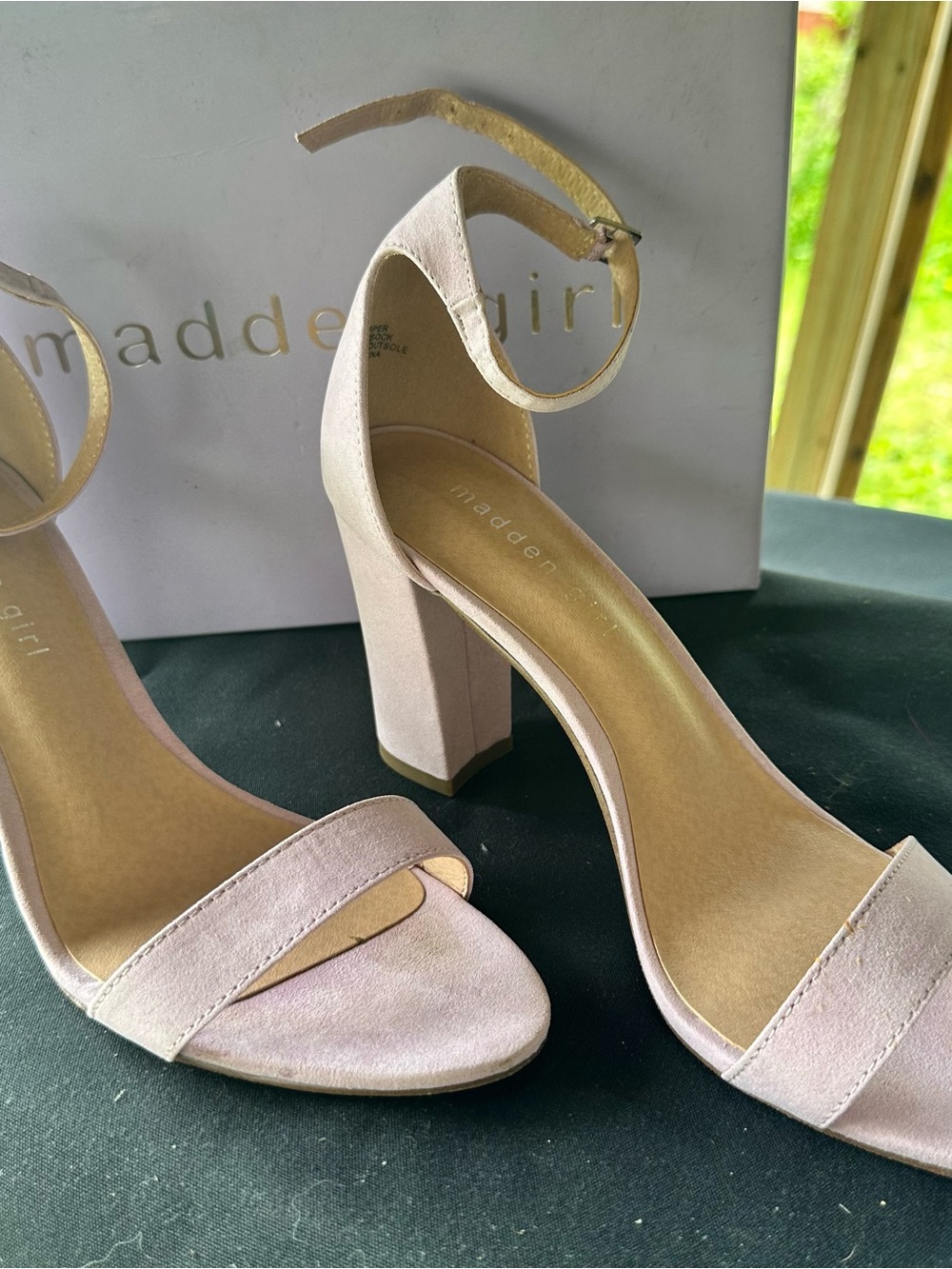 Madden Girl Lavender Block Heel Sandals